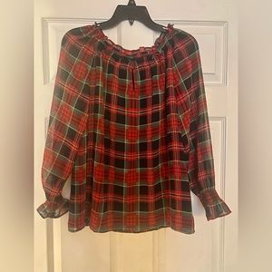 Talbots plaid blouse in excellent condition